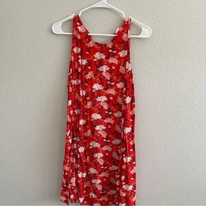 Floral Orange Tank Top Dress size Medium